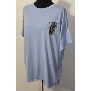 Star Wars Grogu Shirt Mens 2XL Blue Mandalorian Magic Hand Thing Graphic Tee